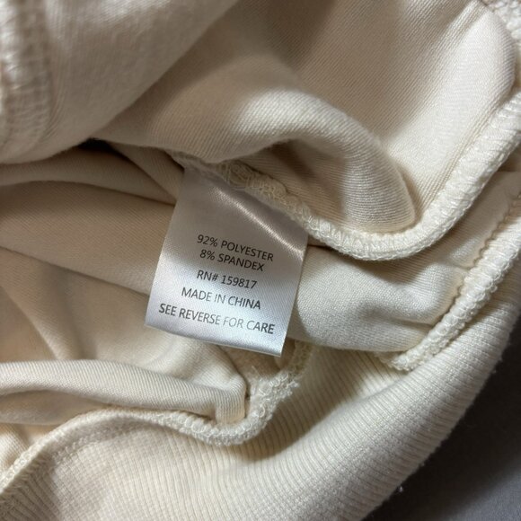 Altar'd State Women's Ivory Pullover Cropped Hoodie Size small Velour Velvet - Picture 5 of 6